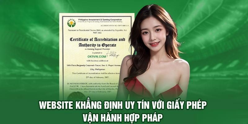 Thông tin khách quan về giấy phép tại sân chơi